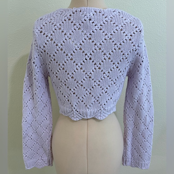 Francesca’s Belle keyhole crochet cardigan - Picture 9 of 16